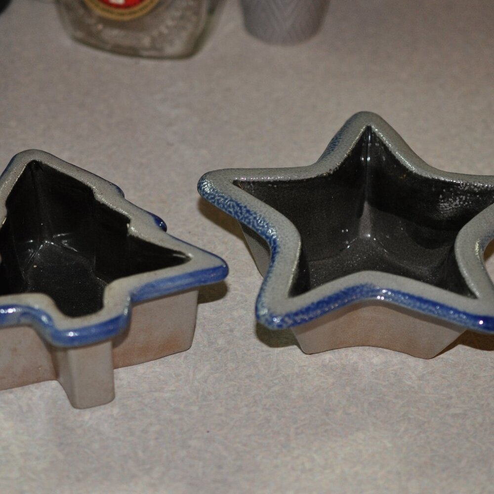 Rowe Pottery tree and star dishes